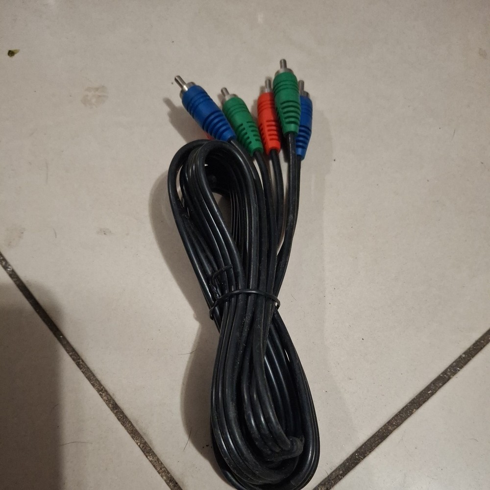 6FT COMPONENT VIDEO CABLE 3 RCA RED GREEN BLUE RGB COAXIAL for HDTV DVD VCR COAX