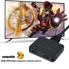 HDMI Splitter Video Distributor Amplifier Dual Display For Laptop 1 in 2 Out