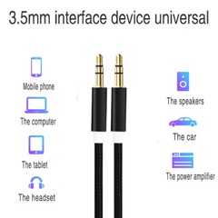 3.5mm Male to Male Stereo Audio AUX Cable Auxiliary Cord for PC iPod CAR iPhone