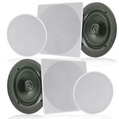 Pair 10″ In-Wall / In-Ceiling Speakers, 2-Way Flush Mount Home Speaker, 300 Watt