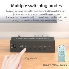 AV to HDM Converter RCA to HDMI Composite Switcher Video Audio 1080P 4 in 1 out