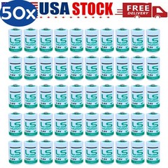 ◉ US STOCK!!! 50X LS14250 1/2 AA 3.6v Lithium Battery 1200mAh, LS 14250