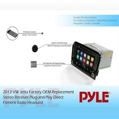Pyle 2013 VW Jetta Factory OEM Replacement Stereo Receiver – Plug-and-Play