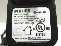 PHILIPS Switching Adapter Charger Model ASUC12A-090080 Fit PD9012/37 PET9402/37