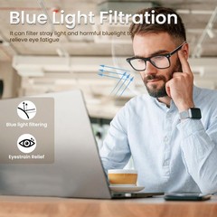 Bluetooth Audio Smart Glasses Blue Light Blocking Open Ear Speaker Voice