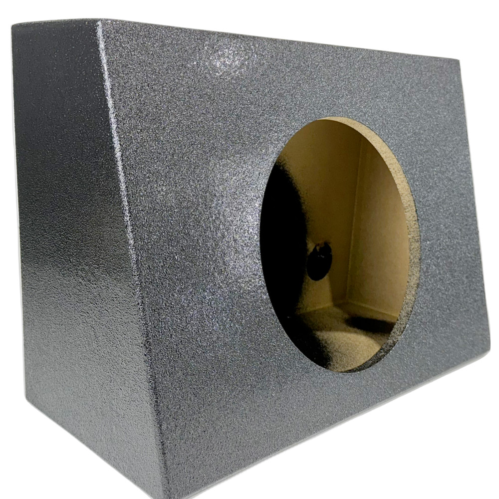 Single 10″ Subwoofer Angled Single Cab Under Seat Truck Sub Box Enclosure