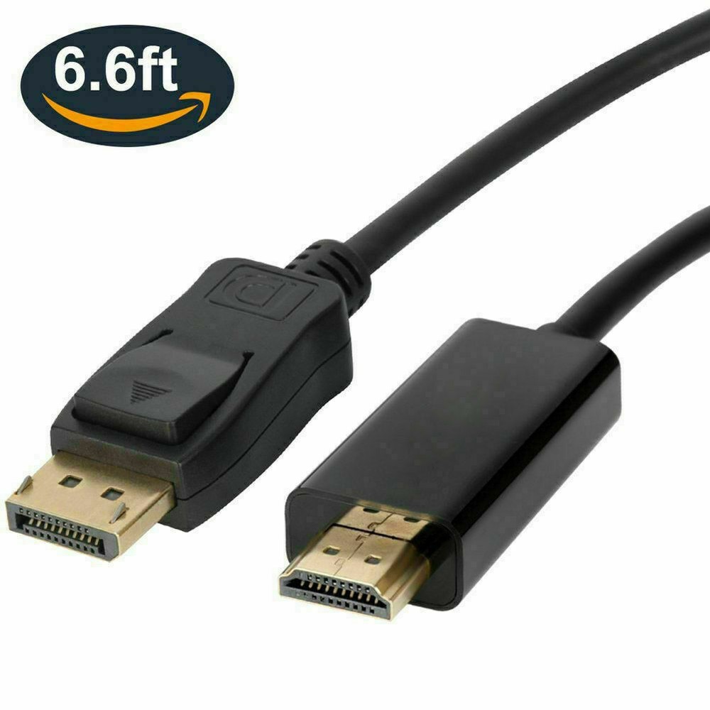 Display Port DP to HDMI Cable Adapter Converter Audio Video PC HDTV 1080P 60Hz