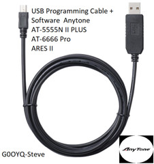 USB Programming Cable Anytone AT-5555N II PLUS AT-6666 PRO ARES II Dynascan CB
