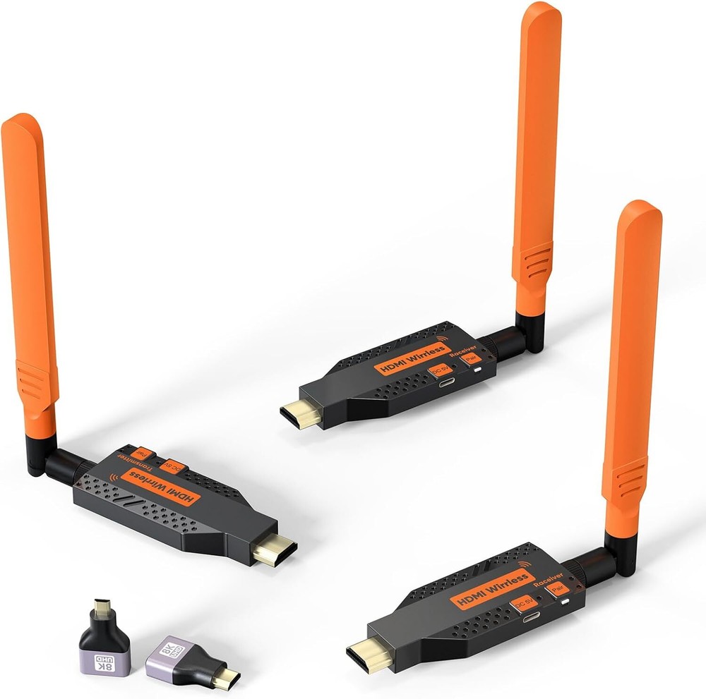 Wireless HDMI Transmitter and 2 Receiver Extender 150m Multiple Screen Projector
