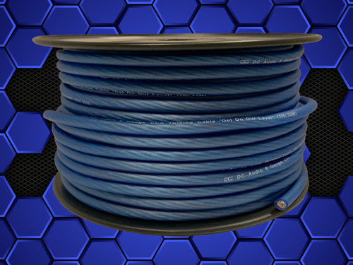 DC Audio – 8 Gauge Wire CCA Power / Ground Cable – 100ft Length – Blue