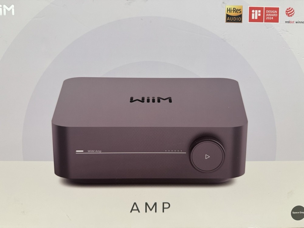 Wiim Amp WiFi 120w x 2 Streaming Amplifier Receiver w/ HDMI – Space Gray. A4