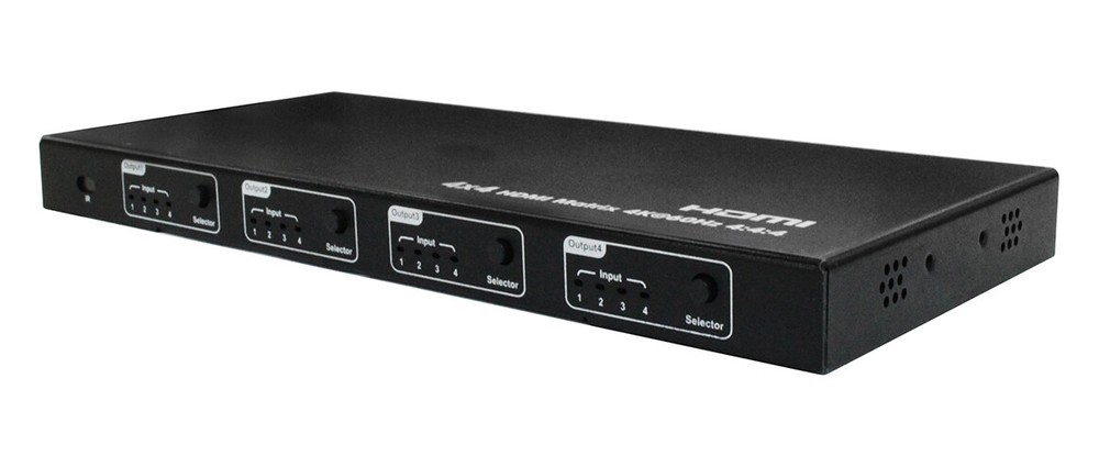 4K 4×4 HDMI 2.0 Matrix Switch HDCP 2.2 YUV 4:4:4 18Gbps HDR10 Dolby Vision Atmos