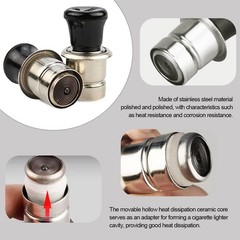 12V Metal Plastic Construction Lighter Plug, Auto Replacement Accessories Pop-Ou