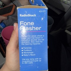 RadioShack Phone Flasher Lamp 43-177 Universal Compatible 1-Line 120V White 1996