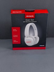 Aiwa Bluetooth Over-Ear Wireless Headphones w/ Adjustable Headband, 15H Playtime