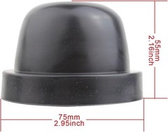 70mm 2.76 inch PVC Rubber Seal Dustproof Covers for Light Bulb Conversion Kit