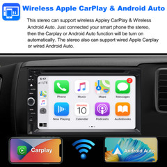7″ Double 2 Din Car Stereo Apple CD DVD Player Radio CarPlay GPS W/Backup Camera