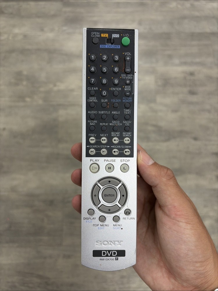 Rare Sony OEM RM-DX700 Silver Remote – Used, Pro-Cleaned & Tested Remote