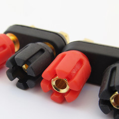4x Gold Plated 5-way Dual Binding Post Audio Amplifier Terminal 4mm Banana Jack