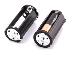 3-Slot AA Battery Holder Case 6V Cylindrical Battery Box No Wires 4 Pack