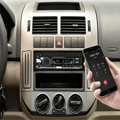 Single Din Car Stereo Bluetooth Receiver with USB FM Radio Aux SD Input Player