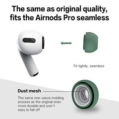 [4-Pair] WQNIDE Ear Tips for Airpods medium, 4 Pair (Black/Blue/Red/Green)