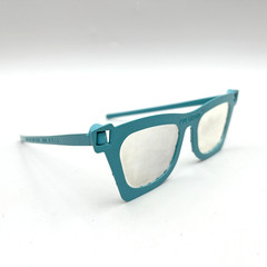 Polaroid 3-D Glasses Model 727 Vintage 1950s 3D Movie Viewer Blue Horn Rim Frame