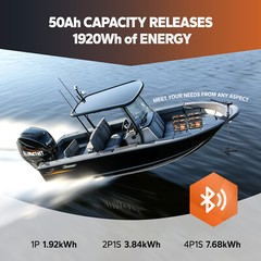 LiTime 36V 50Ah Bluetooth Group31 LiFePO4 Battery for Trolling Motor-refurbished