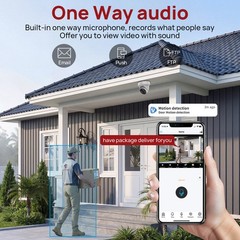 Vikylin 4K 8MP POE Camera Audio IR Home Outdoor Indoor Onvif RTSP Ethernet Lot