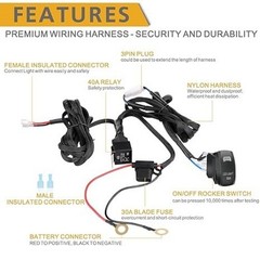 Wiring Harness 1 Lead Lighting LED Light Bar Wiring Harness Kit Style: 1 Lead