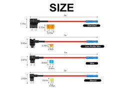 16-Pack Fuse Tap Kit – 4 Types 12V Add-A-Circuit Automotive Fuse Adapter