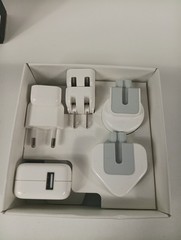 Apple Block & World Travel Charger Adapter Kit US European China Plug No Cables