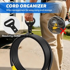 Fahkns 50A Generator Cord Cord Organizer 20 Ft 14-50P To Ss2-50R Power Cord