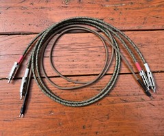 4 Ft. JMB CABLE CO Audiophile Turntable Phono RCA Cables w/Gnd. LOW Capacitance