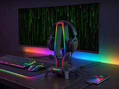 RGB Gaming Headset Stand USB Hub 3 Port Headphone Holder Type-C Desk Stand