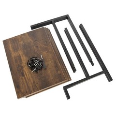 Rustic 4-Tier Media Stand for Record Player Stereo Bracket Country Style US