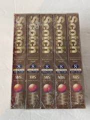 SCOTT 5 Packs New Sealed VHS T-120 Performance High Grade Blank Up to 8HOURS NIB