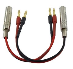 1/4 TS to Banana Plug Speaker Cable 6.35 Mm 1/4 Female Mono Adapter 8″ 2Pack New