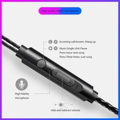 Headphone USB-C Wired HiFi Stereo Bass Earbuds With Mic