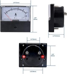 Ammeter DH-670 AC 0-10A Rectangular Ampere Needle Panel Meter Gauge Amperemeter
