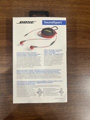 BOSE SoundSport Wired in-ear headphones Controls w/ Mic Power Red NEW Apple