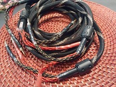 10 AWG 2 Pack Audiophile Speaker Cable Speaker Wire Gold Banana Plugs ,4N OFC