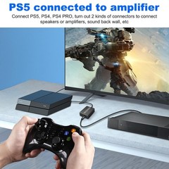 USB2.0 to Optical Toslink 3.5mm Audio Adapter Type-A C PS5 NS Laptop Soundbar