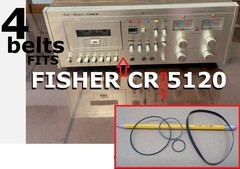 4 PCS BELT KIT FITS FISHER CR 5120 SINGLE CASSETTE DECK (4 NEW BELTS)!