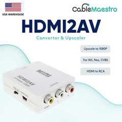 HDMI to RCA Converter AV 720p 1080p HDMI2AV Upscaler Video Adapter Wii NES Lot