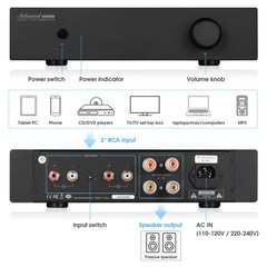 Single-Ended Class A Stereo Amplifier HIFI Integrated Amp for Speakers 42W x2