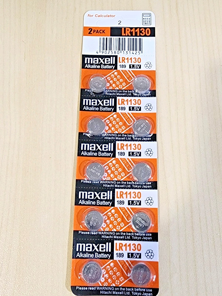 10 MAXELL LR1130 AG10 189 L1131 389 V10GA 1.5 V BATTERY EXPIRE 12/2028
