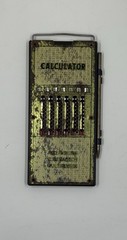 1960s Vintage Magic Brain Metal/Plastic Manual Pocket Calculator w/ Stylus
