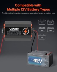 VEVOR 12V 60A DC to DC Charger Battery Charger 750W for Lead-Acid and Lithium