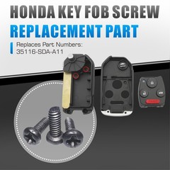 10Pcs Key Fob Screw with Repair Kit,Replacement Part M2 x 5mm, Black